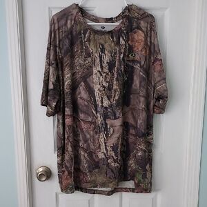 Mossy Oak Camo Short Sleeve Shirt - Brown Green